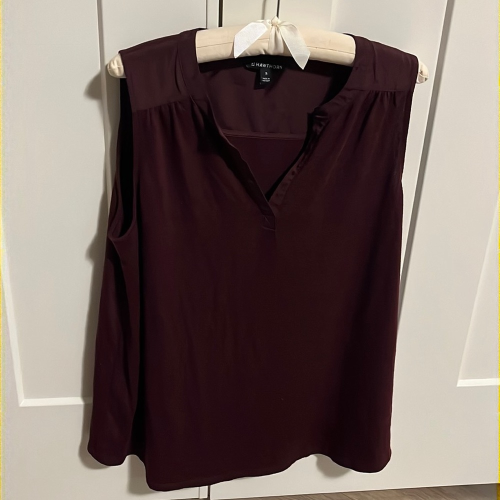 Zyriah Split Neck Sleeveless Top